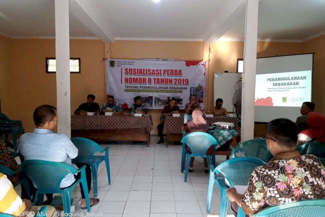 SOSIALISASI PERDA NO 8 TH 2019 TENTANG PENANGGULANGAN KEBAKARAN DENGAN NARASUMBER DPRD KABUPATEN KLATEN