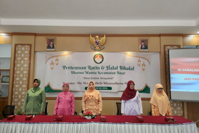 Pertemuan Rutin dan Halal Bihalal Dharma Wanita Kecamatan Bayat