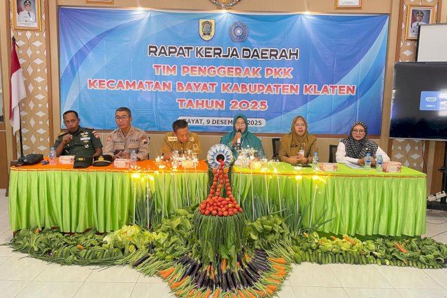 Rapat Kerja Daerah Tim Penggerak PKK Kecamatan Bayat Kabupaten Klaten Tahun 2025 Berjalan Lancar