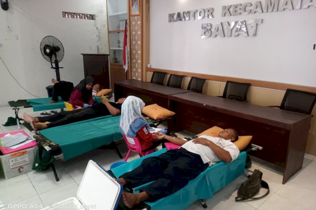 Ajak Masyarakat Peduli, Kecamatan Bayat Gelar Donor Darah Sukarela