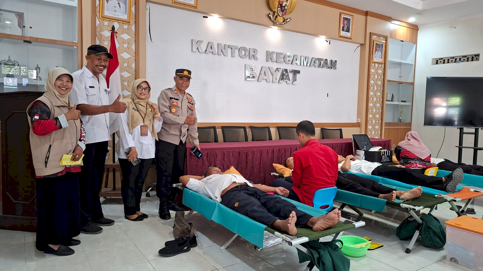 PMI Kecamatan Bayat Gelar Donor Darah Sukarela di Aula Kantor Kecamatan