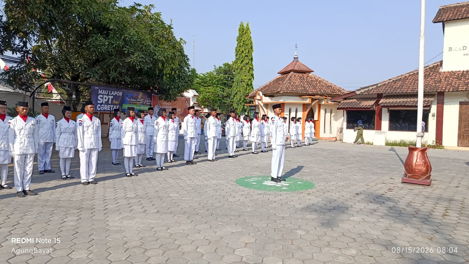 Pengukuhan Pasukan Pengibar Bendera Kecamatan Bayat, Persiapan Upacara HUT ke-81 Kemerdekaan RI